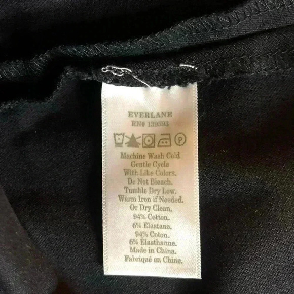 Everlane Side-Zip Stretch Cotton Black Work Pant S - Picture 2 of 7